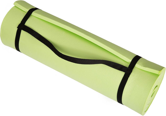 Sleeping Pad, Lightweight Non Slip Foam Mat with Carry Strap by Wakeman Outdoors (Thick Mattress for Camping, Hiking, Yoga and Backpacking) (Green) , 72 Inches (L) X 24 Inches (W) X 0.50 Inch (H)