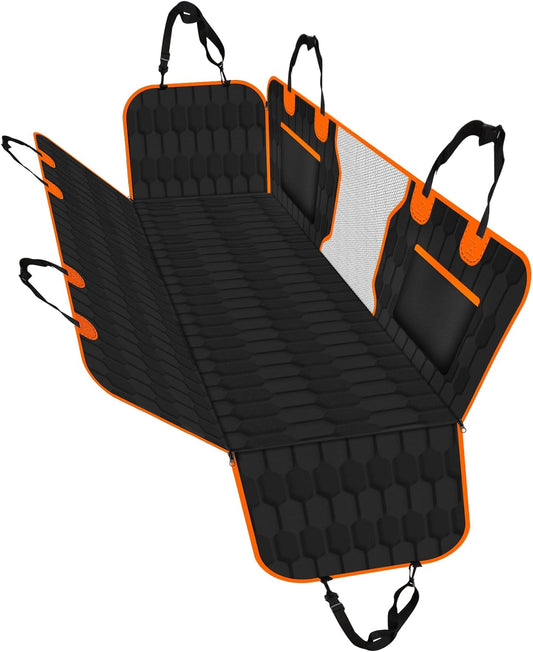 Falafa Dog Car Seat Cover for Back Seat, Waterproof Non-Slip Car Seat Cover for Dogs Pets, Car Back Seat Protector Portable Dog Hammock, Suitable for Cars, Suvs and Trucks
