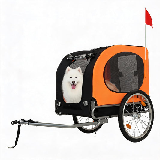 Dog Bike Trailer for Large Dogs up to 88 Lbs, Foldable Pet Bicycle Carrier