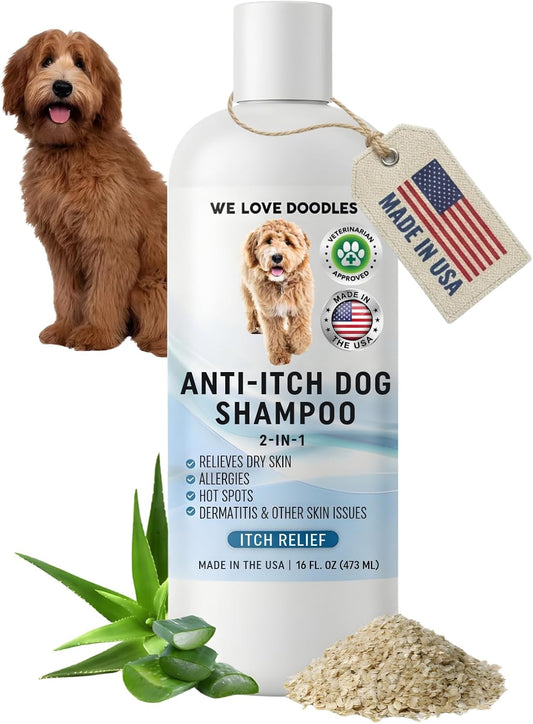 Anti Itch Dog Shampoo & Conditioner for Sensitive & Itchy Skin, Made in USA