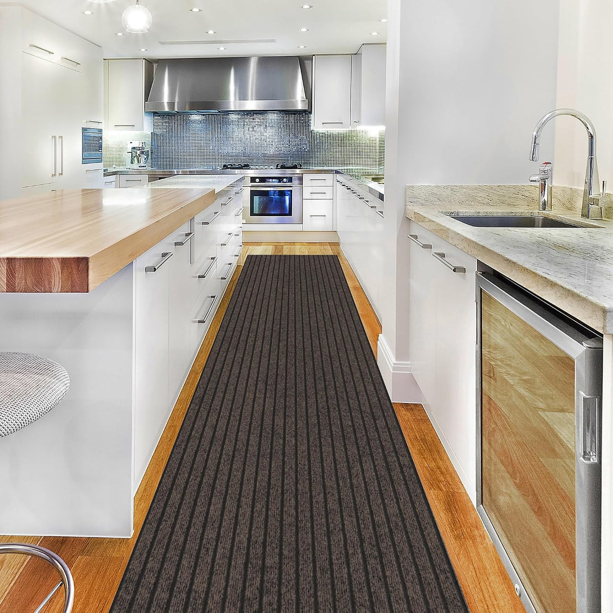 Ottomanson 2X12 Hallway Runner Rug – Non-Slip Indoor Outdoor Door Mat