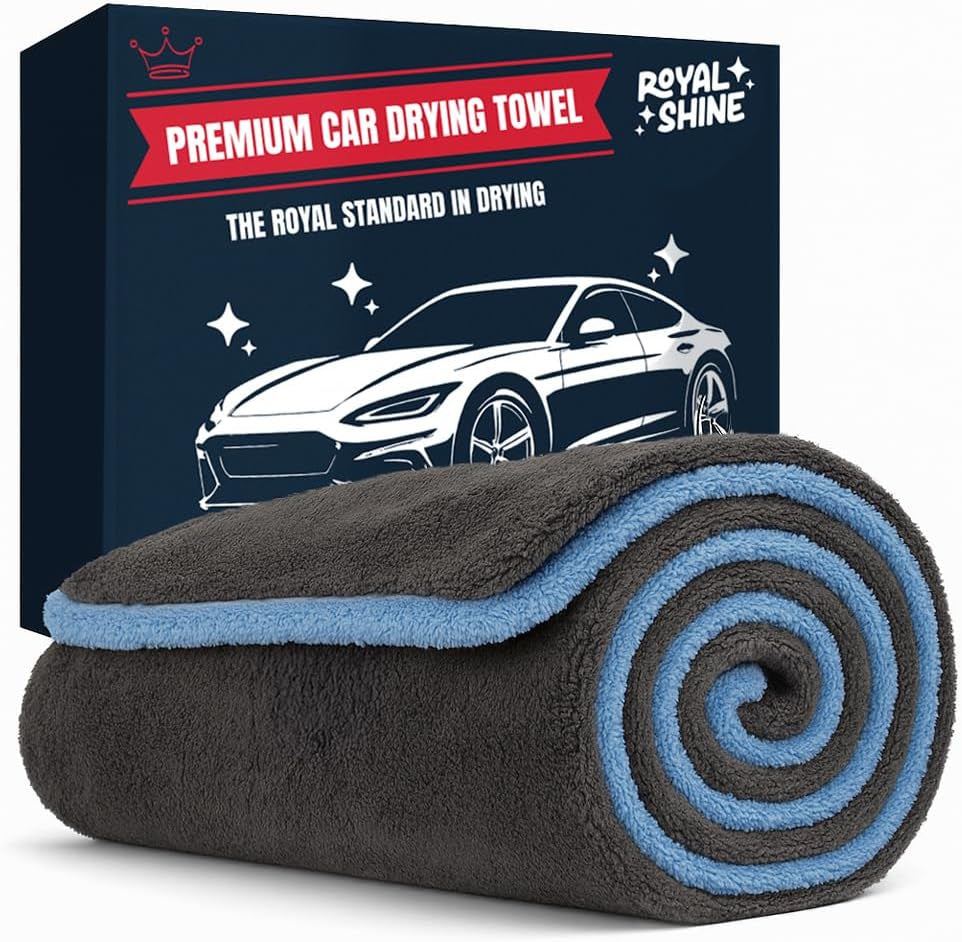 Car Drying Towel | Extra-Large, Ultra Soft & Super Absorbent Double Sided Towel for Drying Cars, Trucks & Suvs - 35" X 24", 1300 GSM | Won’T Leave Streaks, Spots or Scratches