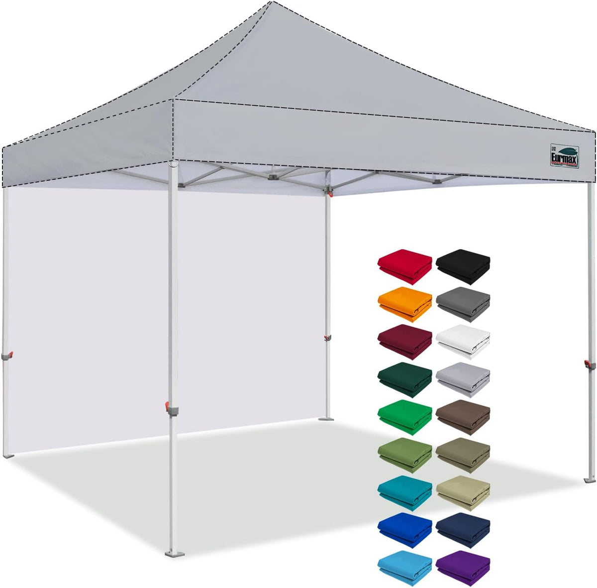 Eurmax USA 10X10 Pop up Canopy Sunwall for Tents,Side Wall Only,White