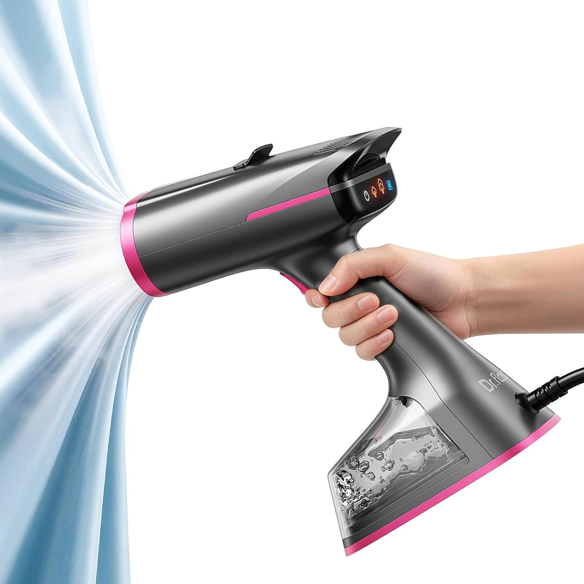 Dr.Flash Vacuum Steamer for Clothes, 2-In-1 Home Garment Steamer and Iron
