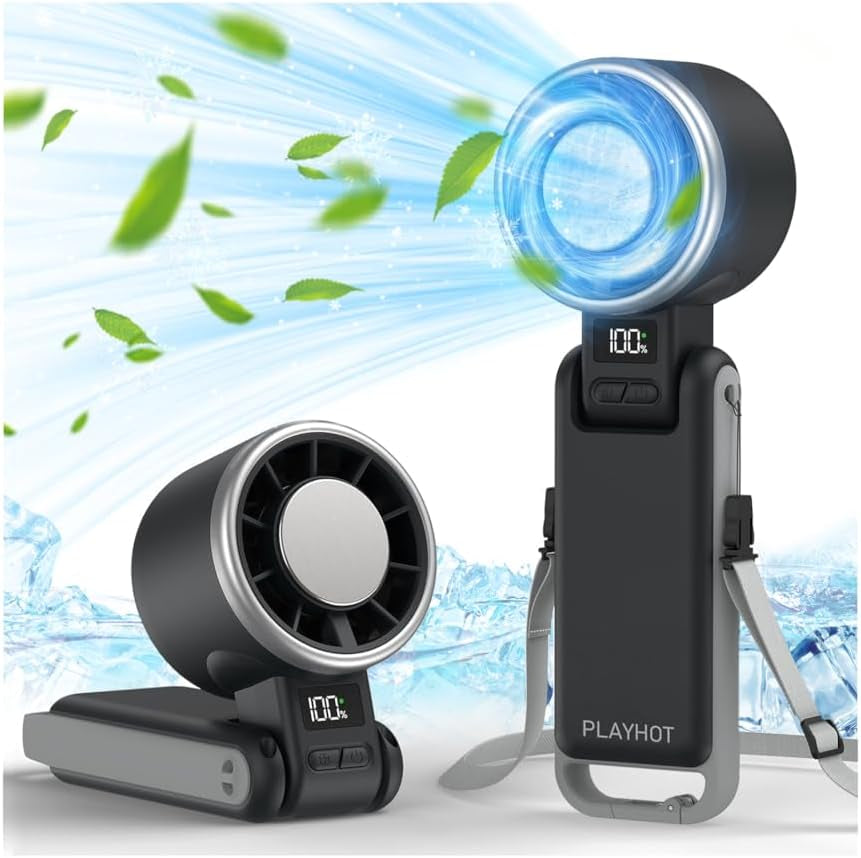 Playhot Portable Handheld Cooling Fan, Travel Essentials, Gifts for Women