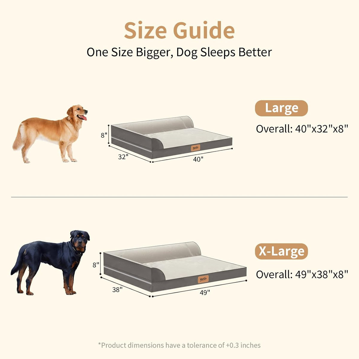Large Dog Bed with Cooling Gel Memory Foam, Orthopedic Waterproof Pet Bed with Washable Cover & Non-Slip Bottom, Cooling Dog Couch Bed, Size: 40"*31.9 "8.1"