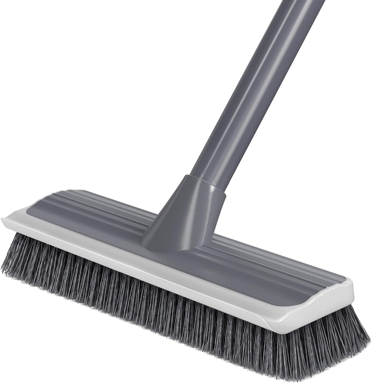 2 in 1 Floor Scrub Brush: Deck Brush with Squeegee