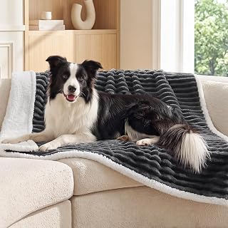 Chixnuggle Waterproof Dog Blanket for Large Dogs, Grey, Xl(50"X60")