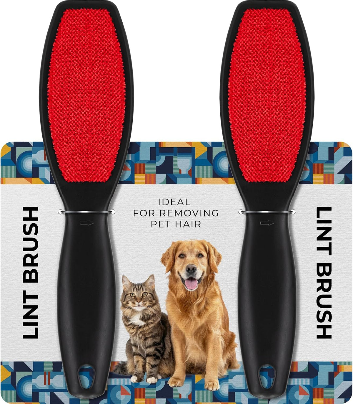 Decorrack 2 Pack Double-Sided Lint Brushes, Pet Hair Remover