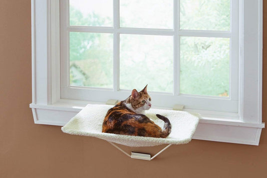 Prevue Pet Products Tabbynapper Easy Mount Cat Hammock Bed Perch for Window, No Tools Needed