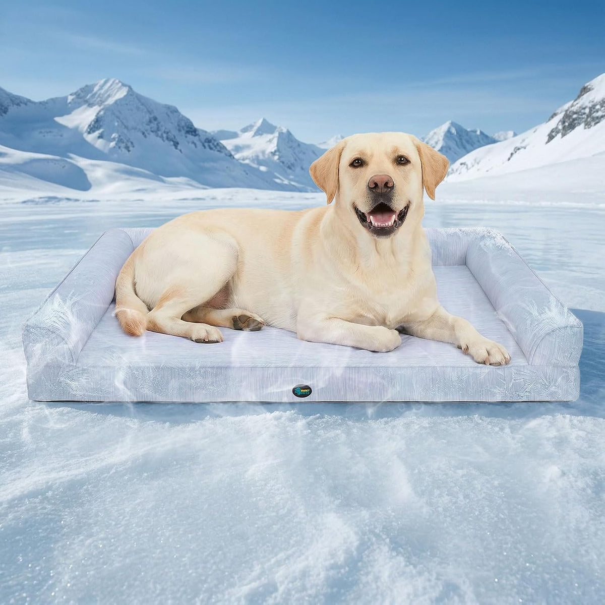 Dog Cooling Mat, 40'' × 30'' Self Cooling Pad for Dogs and Cats, No Water Gel or Freezing Needed, Washable Breathable Summer Mat for Crate Kennel Car Sofa Bed Floor, Indoor Outdoor Use