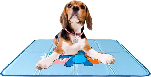 The Green Pet Shop Cool Pet Pad - Extra Small, Disney’S Stitch - Self-Cooling, Pressure Activated Mat for Dogs & Cats from 0-8 Lbs - Non-Toxic Gel, No Water Needed