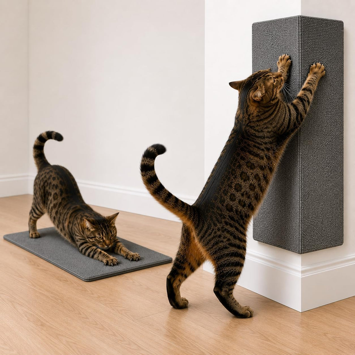 Wall Cat Scratcher & Corner Cat Scratcher – Indoor Scratching Post for Cats – Carpet Scratching Pad – Corner Scratchers for Indoor Cats – Wall Mounted Cat Mat