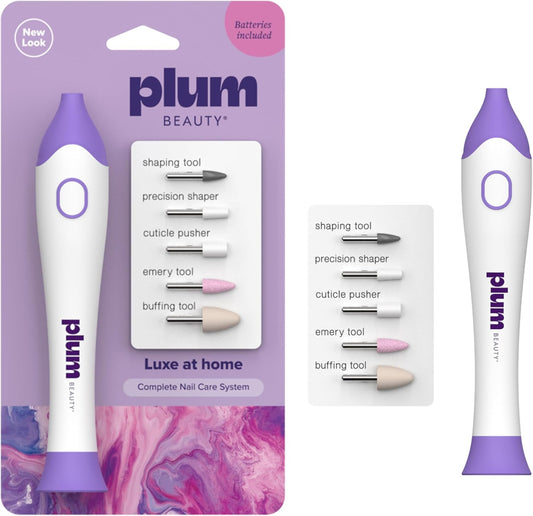 Plum Beauty Complete 5-In-1 Nail Care System – Manicure & Pedicure Kit