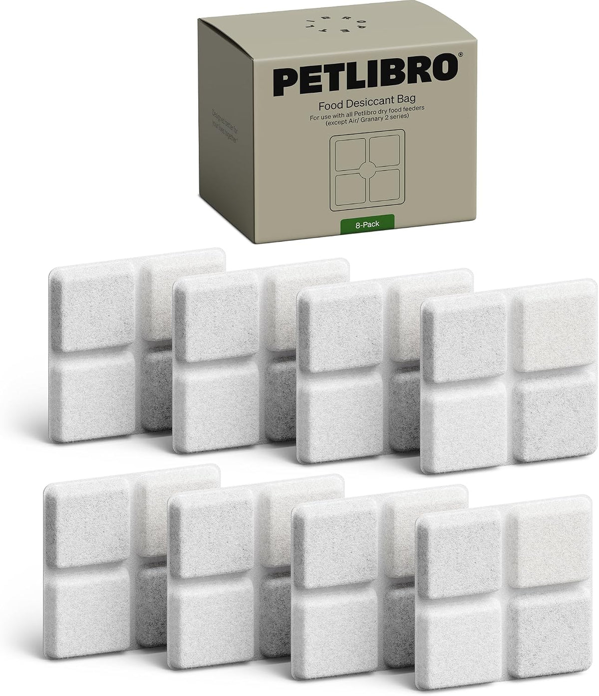 PETLIBRO Pet Food Desiccant Bag, 8 Packs Replacement Desiccant Bags for Cat & Dog Food, Keep Food Dry and Fresh, Compatible with Automatic Cat Feeders PLAF005, PLAF006, PLAF103, PLAF203, PLAF301