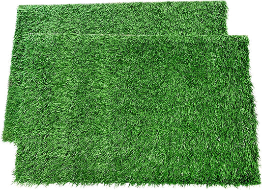 LOOBANI Dog Grass Pee Pads, 2 Pack Artificial Grass for Potty Tray, 14X18In