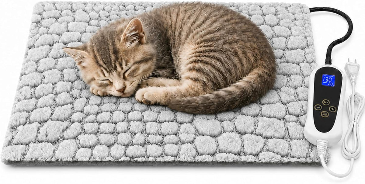 Self Warming Cat Bed, 2.0 Upgraded Thermal Mat for Indoor Cats, 15 X 19 In