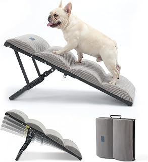 Dog Ramp for Bed, 45.2" L Adjustable Folding Pet Ramp for Couch & SUV
