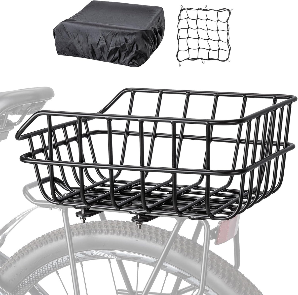 CXWXC Rear Bike Basket - Ebike Accessories Rear Baskets