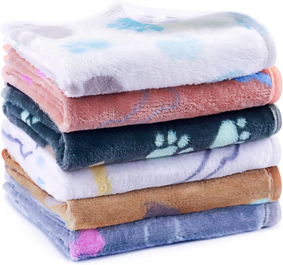 Yedsintu 6 Pcs Washable Guinea Pig Blankets Absorbent Animal Fleece Bedding Waterproof Cage Liners Reusable Pet Pee Pad Sleep Mat Pad Cover for Hamster Ferret Rabbit Chinchilla Hedgehog (20"X30")