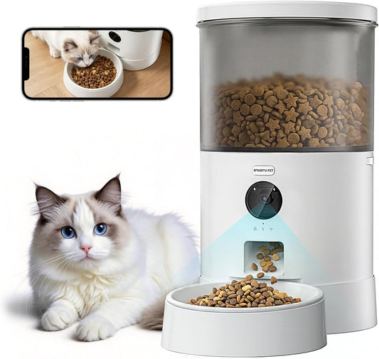 Automatic Cat Feeder with Camera, Vacuum Sealed Freshness