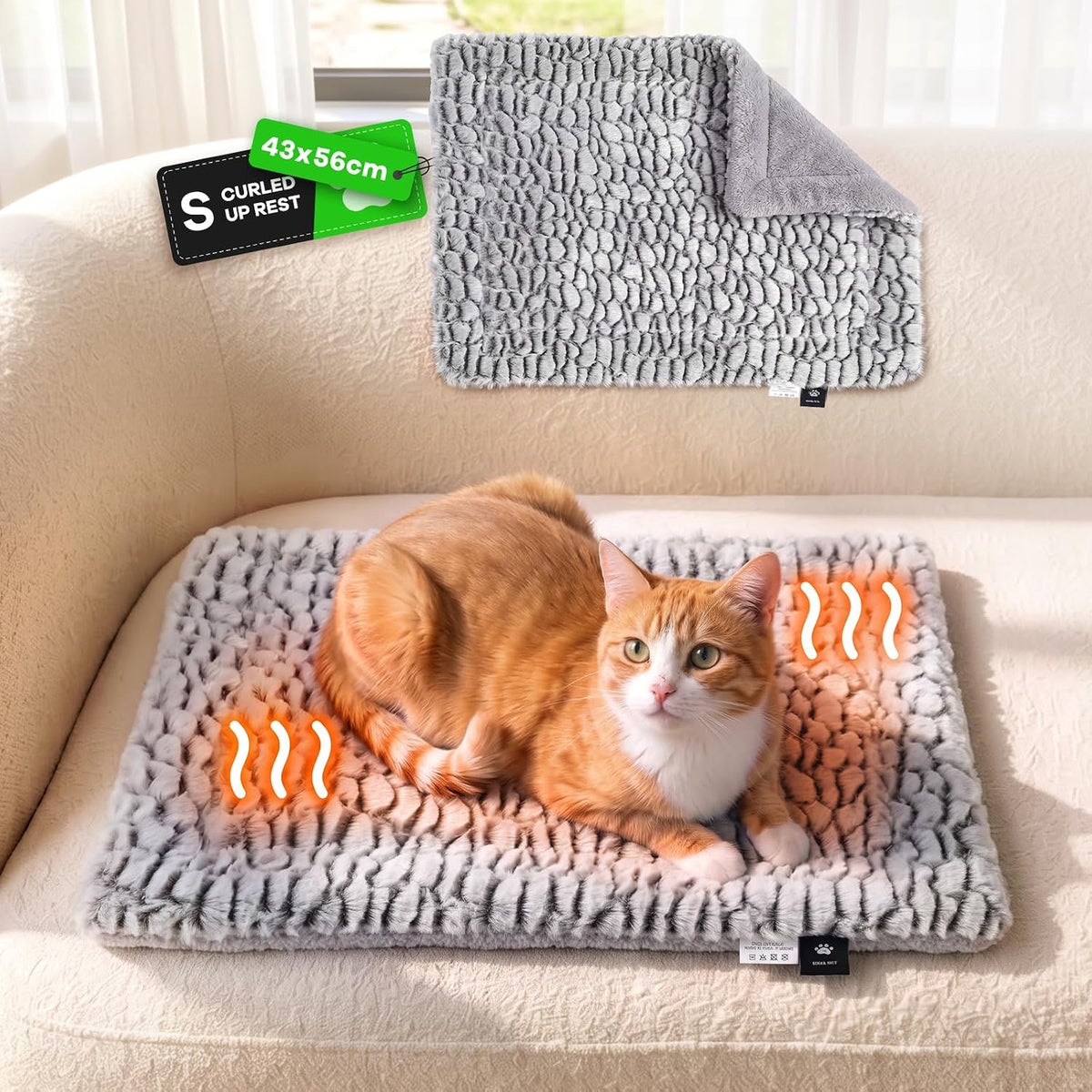 Mora Pets Self Warming Cat Bed Self Heating Cat Pad Pet Mat Indoor Outdoor