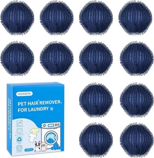 Pet Hair Remover for Laundry, Reusable Washer Lint Catcher 12 Pcs