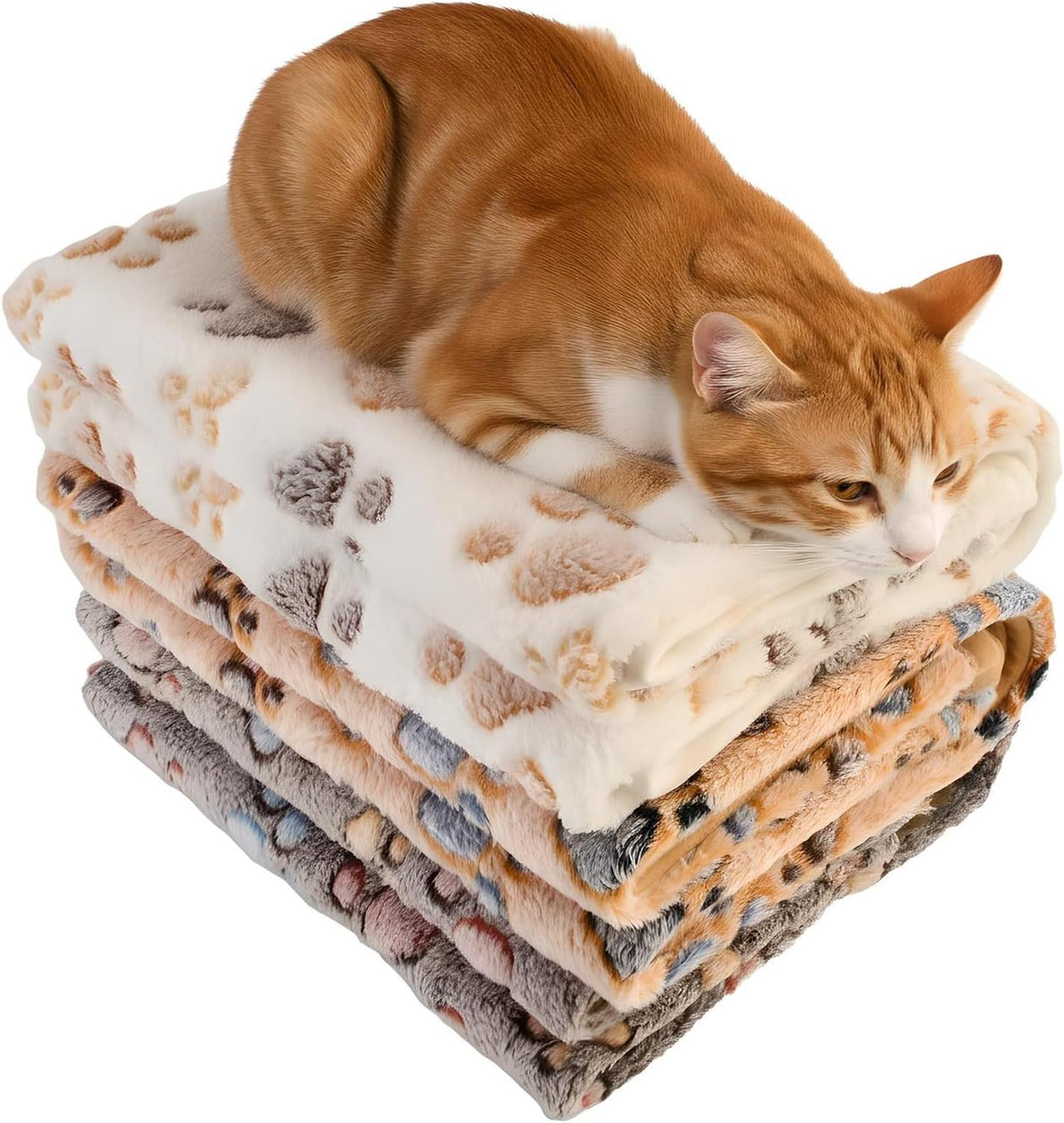 Three Piece Pet Blanket Set for Dogs Cats Soft Throw Puppy Kitten Bed Mat