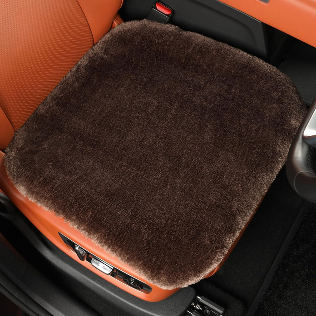 Faux Sheepskin Seat Cushion, 19.7In