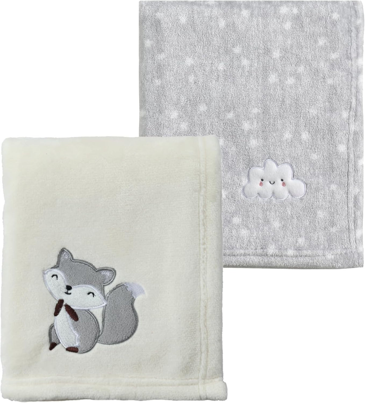 CREVENT 30''X40'' Cute Cozy Fluffy Warm Baby Blanket for Boys Infants Toddlers' Bedding Crib Cot Stroller, Baby Shower Birthday Newborn'S Gift - Grey Cloud