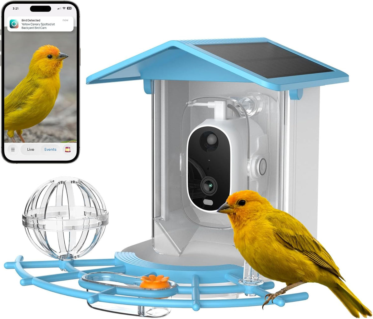 Luna Smart Bird Feeder Camera, 2K Enhanced AI Birds Species Identification
