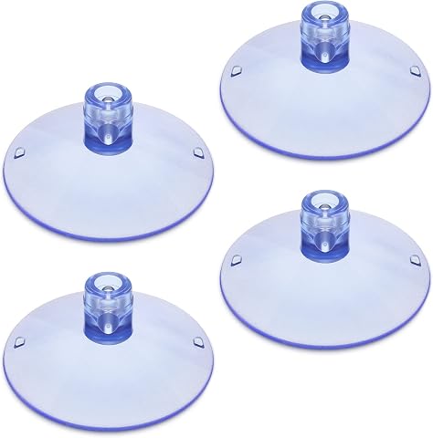 4 Pieces Cat Window Perch Suction Cup Powerful Window Bed Seat Replacement Suction Cup Clear PVC Sucker Pads for Cat Hammocks/Window Seat/Perch