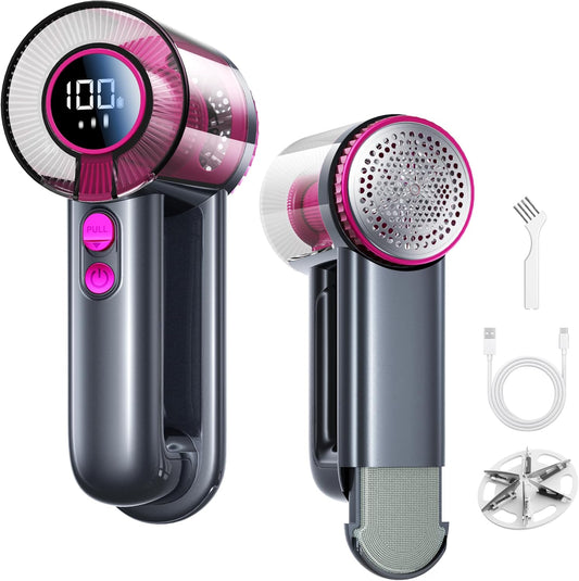 DRFLASH 2-In-1 Rechargeable Fabric Shaver & Lint Remover,1800Mah