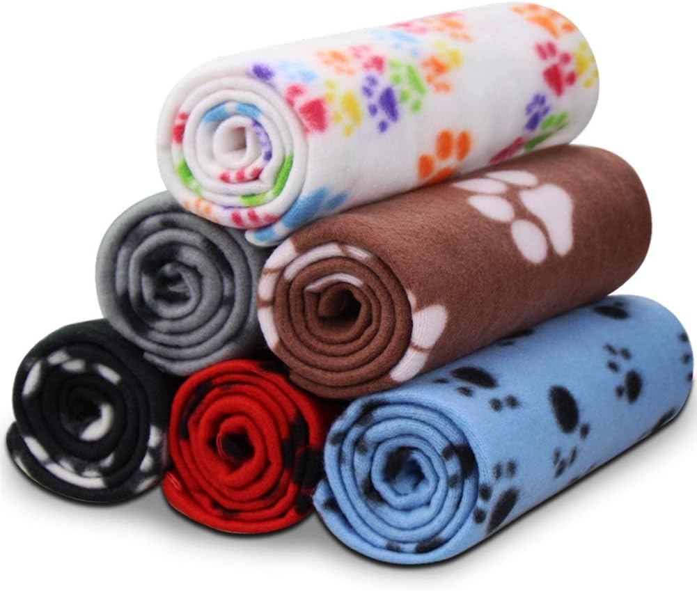 Comsmart Dog Blankets, 6 Pack Fleece Pet Blankets, 24X28 Inches