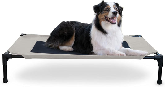 K&H Outdoor Elevated Dog Bed for Medium & Large Pets, Chocolate, 42X30In