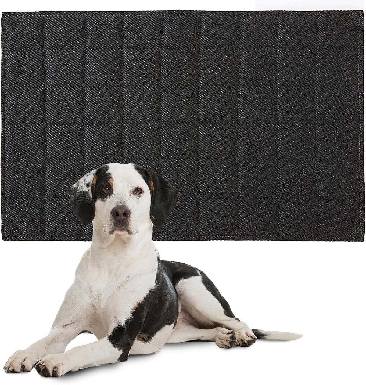 HOMBYS Chew Proof Dog Crate Bed Mat, 17"X23" Indestructible Kennel Pad for Aggressive Chewers, Plaid Durable Puppy Crate Mats for Small Dogs Cages
