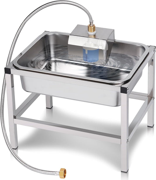 3Gal Automatic Dog Water Bowl Dispenser for Large Dogs Outdoor