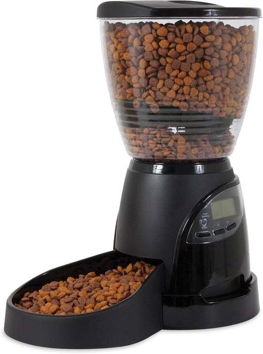 Aspen Pet Lebistro Programmable Automatic Cat & Dog Feeder, 18 Cups, Black