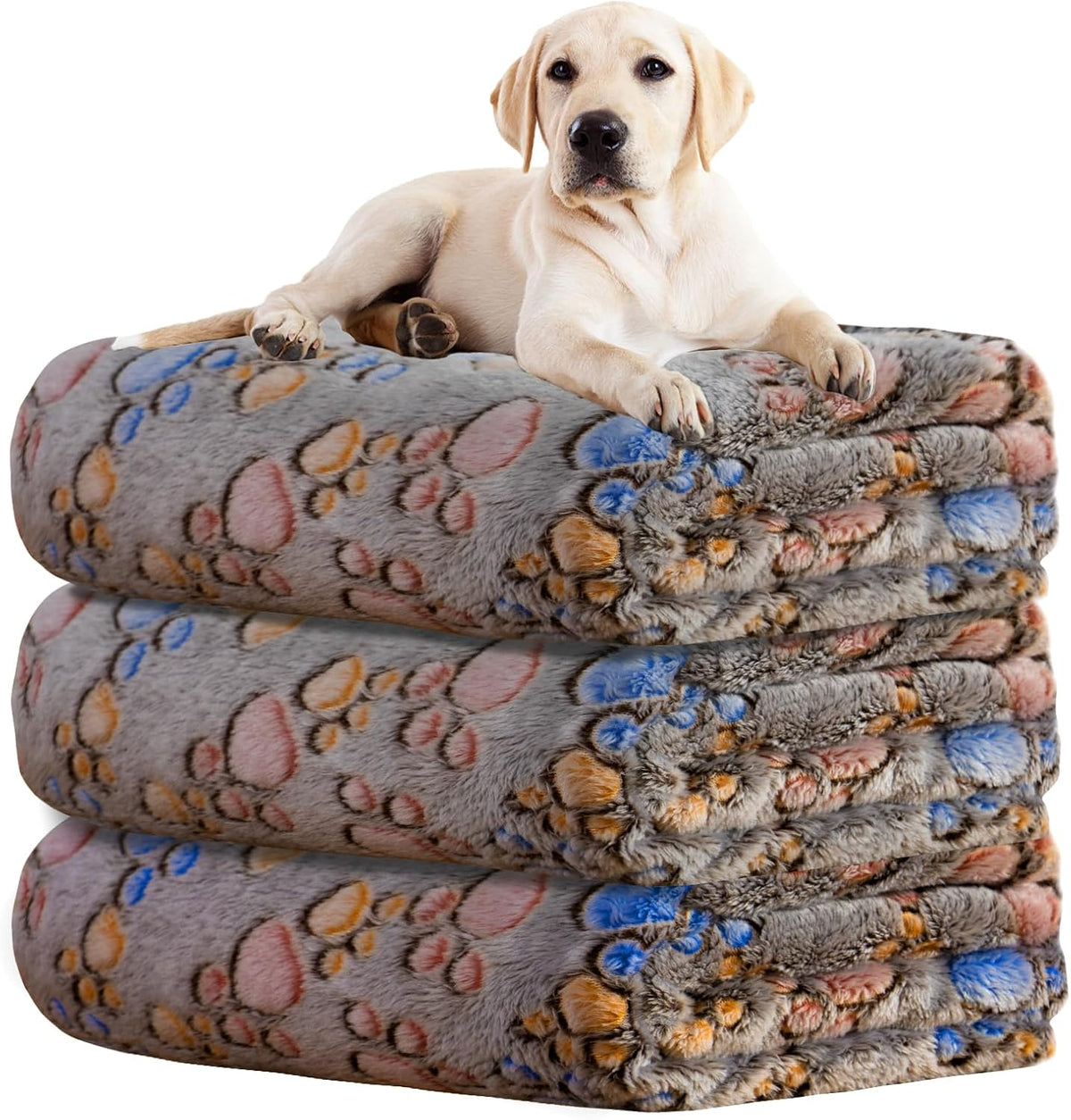 Rezutan Blanket for Large Dogs & Cats Soft Reversible Cute Paw 40"X31"
