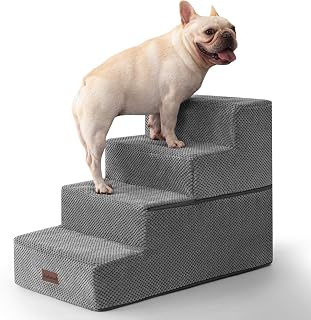 Dog Steps for Bed 17.7" H, 4-Step Pet Stairs Ramp for Small & Medium Dogs