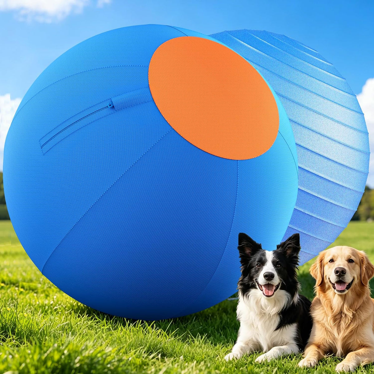 3.0 2026 Upgrade 18'' Herding Ball for Dogs-Blue Orange