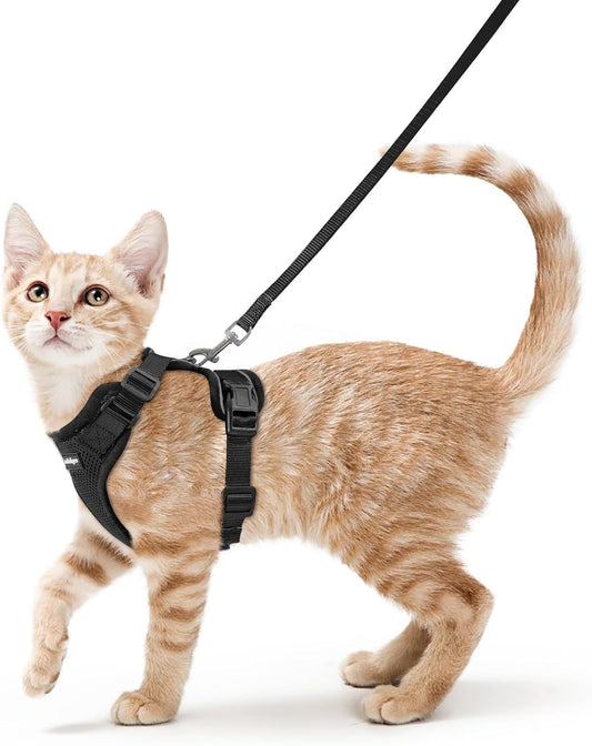 FAYOGOO Cat Harness and Leash Set, Escape-Proof Step-In Vest for Walking