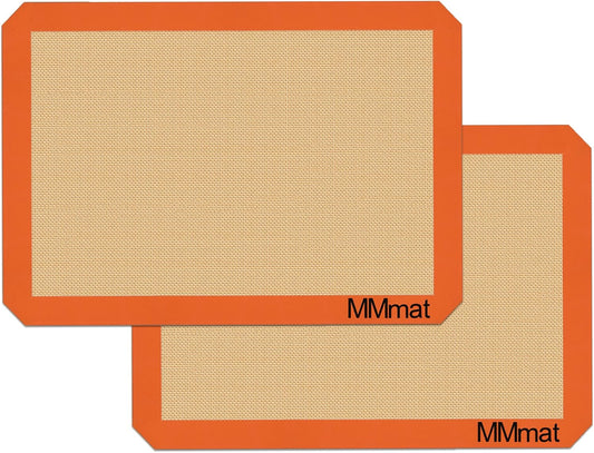 Silicone Baking Mats - Best German Silicone, Non Slip Baking Sheet, Non Stick Reusable Silicone Mats for Baking, Food Grade Oven Liner, Counter Mat, Set of 6