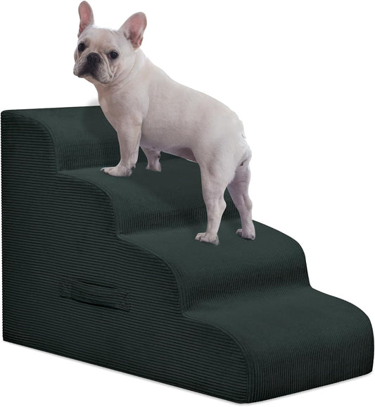 Mesa Lemon 4 Step Dog Stairs Pet Ramp for High Beds, Sofas and Cars