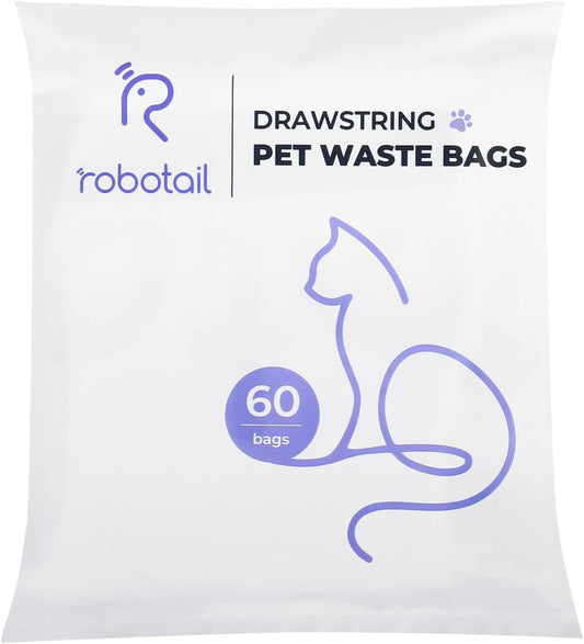 Cat Litter Bags Accessories, 60 Count Dispenser Pack Custom Fit Liners for Robotail C32/C42 Self Cleaning Cat Litter Box, Replacement Bags for Self-Cleaning Litter Boxes