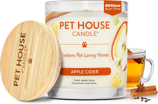 Apple Cider Candle Pet Friendly Plant-Based Wax, Pet House