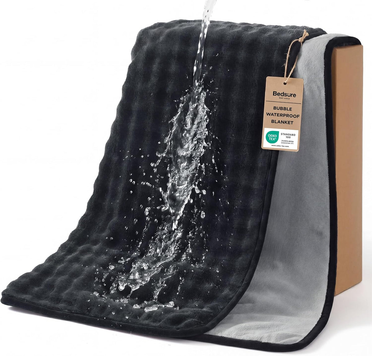 Bedsure Soft Black Throw Blanket for Couch Decor Gifts 50"X60"