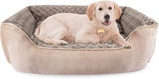 Nononfish Puppy Beds for Small Dogs Washable 19" Black Calming and Anxiety Pet Beds Fluffy and Plush Durable Small Dog Bed
