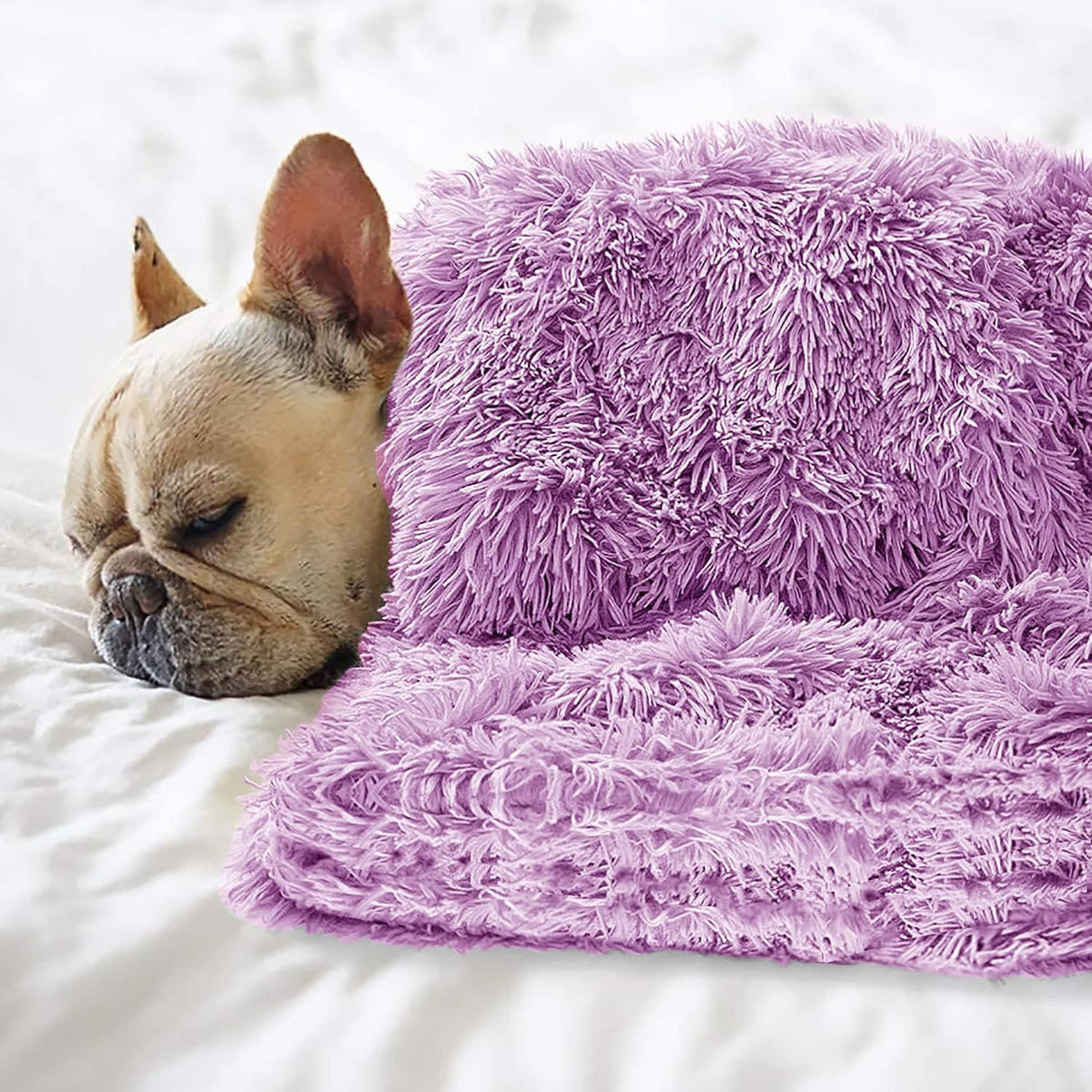 Pet Dog Bed Blankets, Fluffy Fleece Dog Throw Blankets Sleep Mat,Soft Puppy Blankets Cat Kitten, S M L Xl,Fuzzy Reversible Sherpa Blanket for Bed, Couch, Sofa, Travel,Washable & Lightweight