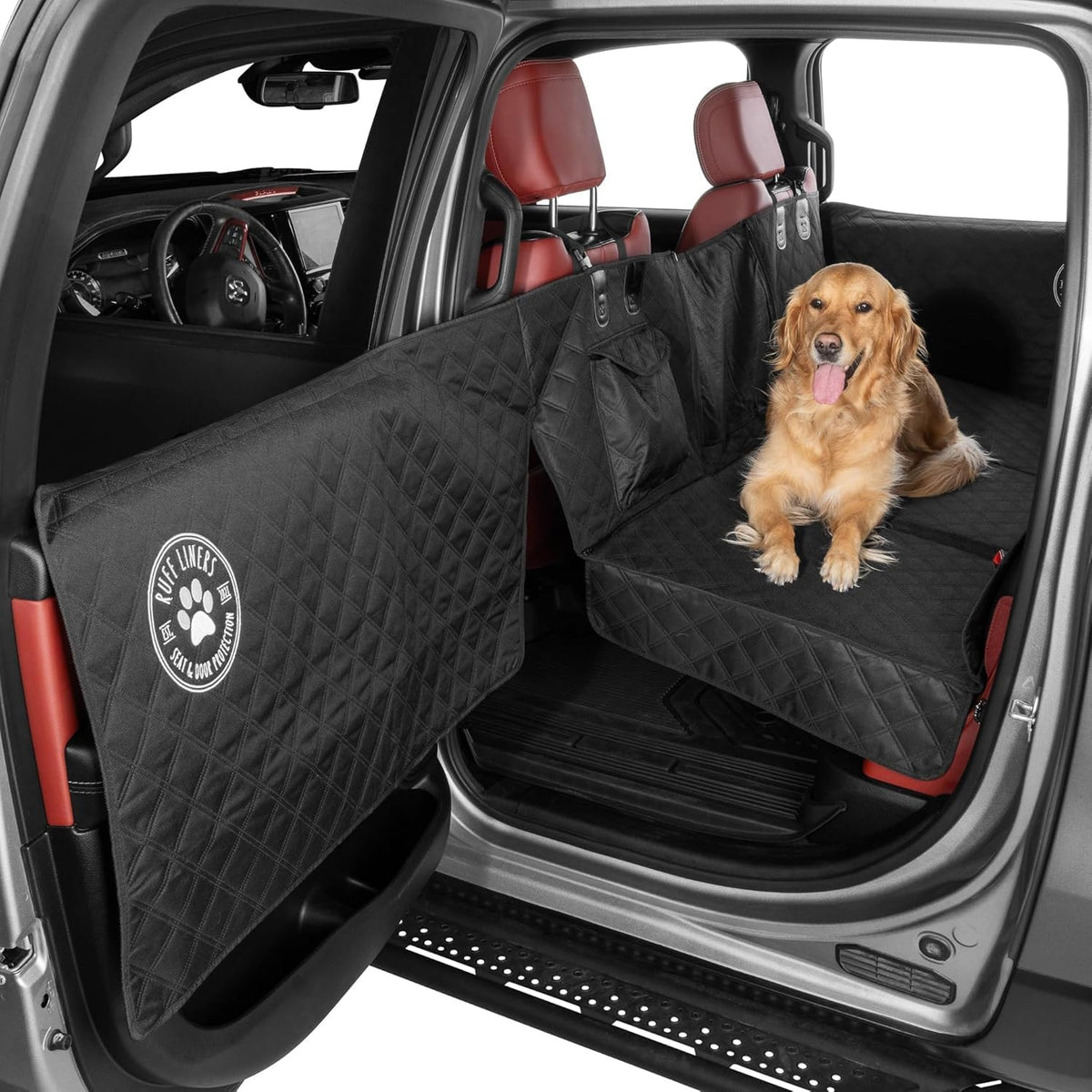 Instraella Dog Car Seat for Large Dogs, Hard Bottom Half Back Seat Extender